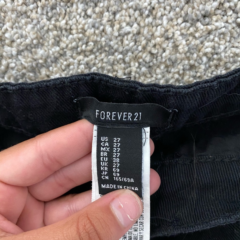 Black Forever 21 Ripped Shorts